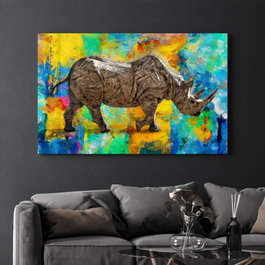 Wallity Pintura Decorativa de Vidrio Templado Multicolor 46 x 72 cm